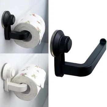 

Bathroom Wall Mounted Suction Cup Toilet Paper Roll Holder Tissue Holder Storage