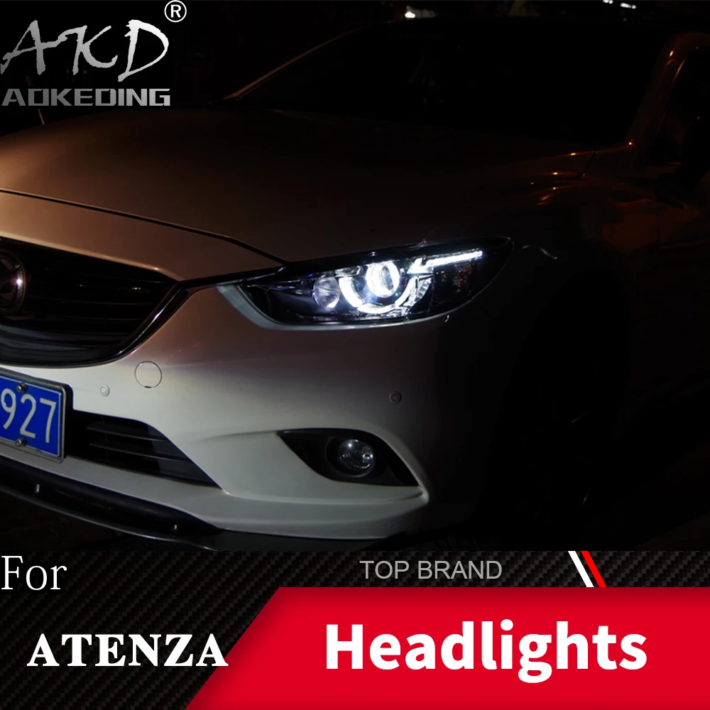 Фара для автомобиля Mazda 6 Atenza 2013- фары Противотуманные фары Дневные ходовые огни DRL H7 светодиодный Биксеноновая лампа автомобильные аксессуары