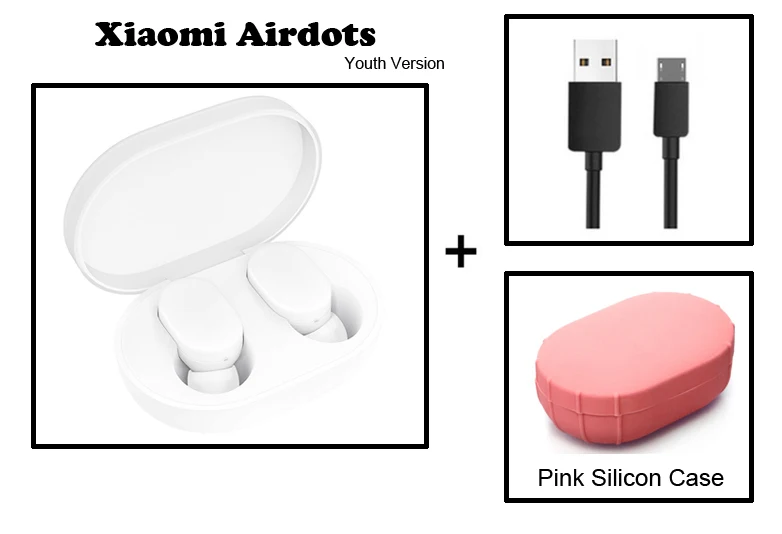 Xiaomi AirDots Молодежная версия TWS беспроводные Bluetooth наушники 5,0 с микрофоном и зарядной док-станцией - Цвет: Airdots youth Case P