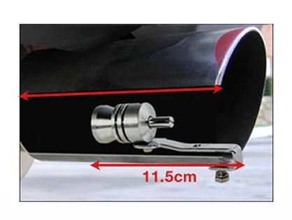 4 размера Универсальный Автомобильный турбозвук имитатор глушителя серебро S/M/L/XL подходит для мотоцикла/автомобиля прямой глушитель
