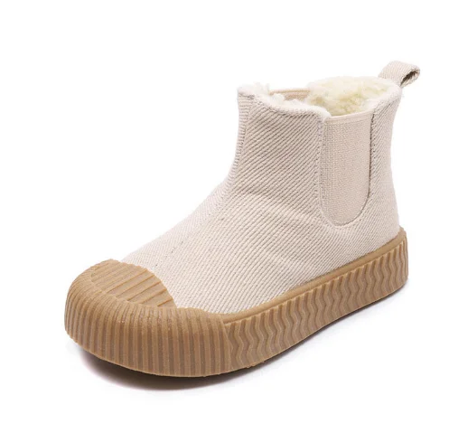 Botas cálidas de moda para niños, Botines Chelsea de lana para adolescentes,  botas de nieve para niños grandes, zapatillas de cuero PU para bebés|Botas|  - AliExpress