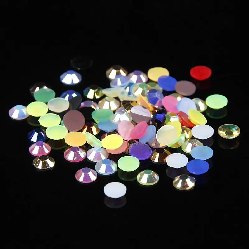 DIY Nail Gems 1000pcs 2 3 4 5mm Mixed Sizes Resin Rhinestones Flatback Round Glue On Non Hotfix Stones Appliques For Craft Badges