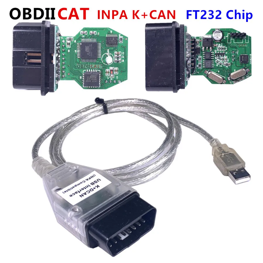OBDIICAT B--M--W INPA K + CAN с чипом FT232RL переключателем для интерфейсного кабеля DCAN USB |