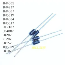 100 шт. 1N4007 4007 1A 1000V DO-41 высококачественный Выпрямитель Диод IN4007