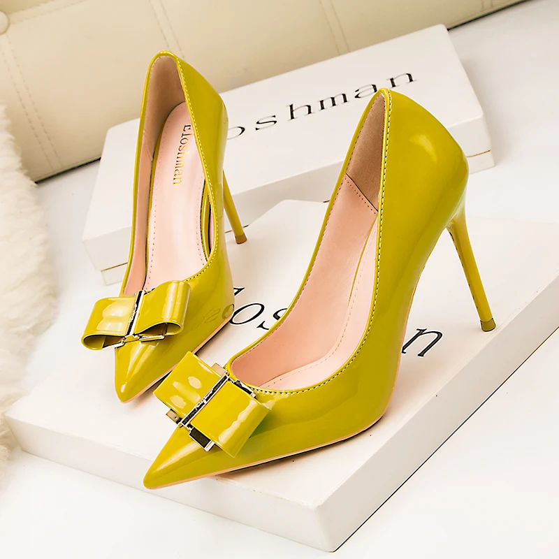 

Women Pumps 2019 New Fashion Women's Shoes Sweet Bowknot High Heel Shoes Shallow Pointed Women Sandals