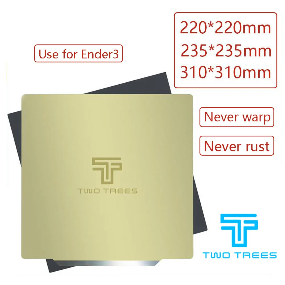 

New 220x220 235x235 310x310mm removal spring steel sheet pre-applied pei+flex magnetic hot sticker for CR10 Ender3 Ender 5