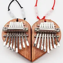 

Eight-tone Mini Kalimba Finger Portable Piano Wood Thumb Diy Half Piano Assembly Christmas Pendant Base Heart G0x1