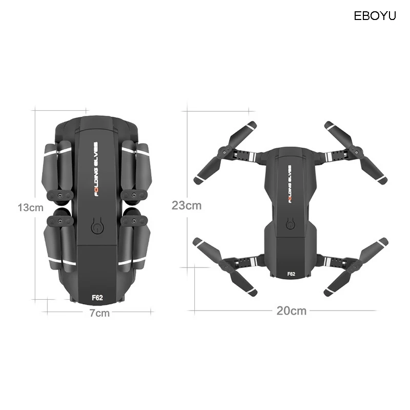 EBOYU F62 Wi-Fi FPV складной Радиоуправляемый Дрон 4 K/480 P HD камера оптический поток двойная камера s режим жестов высота удержания RC Квадрокоптер Дрон