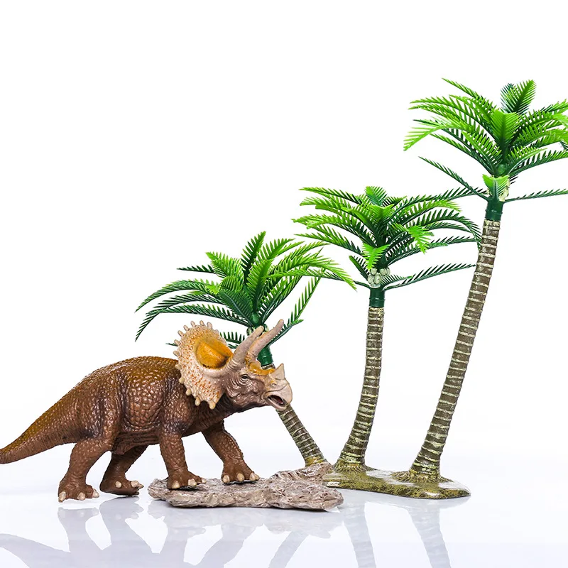 

Hot Sales Coconut Tree Wild Landscaping Scene Model Plant Fake Tree Simulated Animal Set Accessories CHILDREN'S Toy Gift