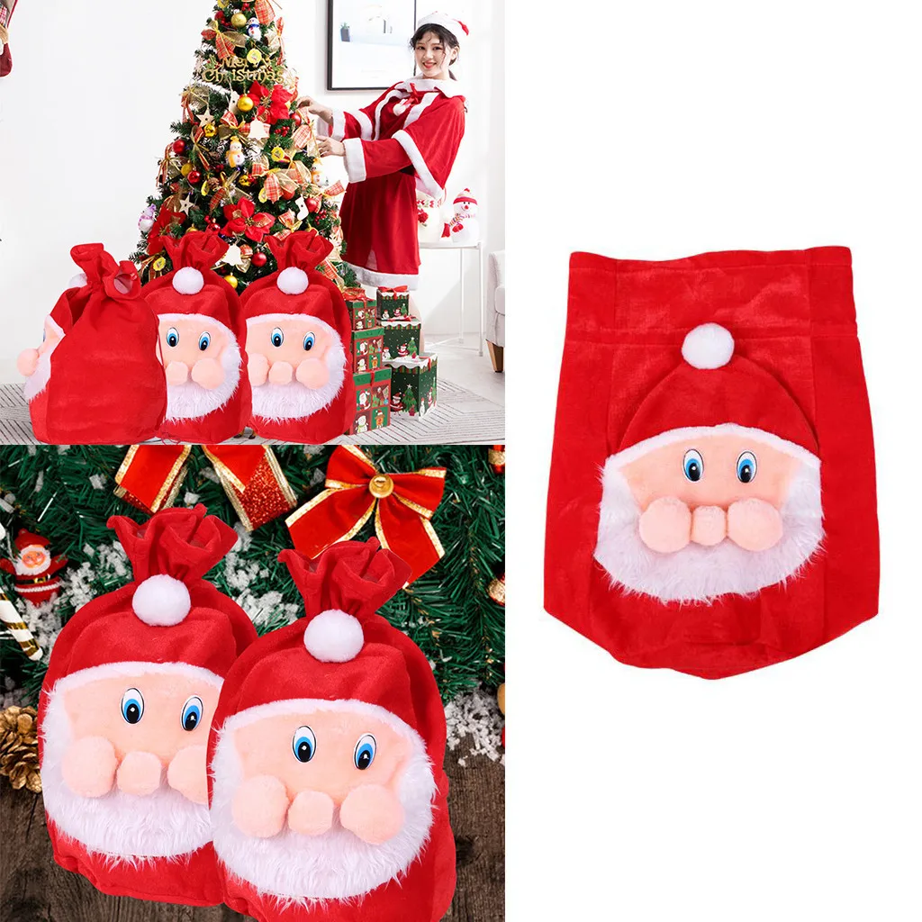 Santa Claus Large Backpack Gift Bag Gold Velvet Candy Bag Gift Bag XTJ
