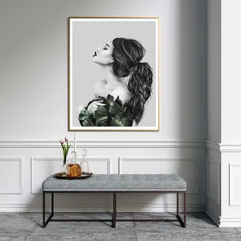 

Fashion Girl Nordic Poster Canvas Figure Painting Wall Art Pictures For Living Room Modern Decorative Prints On The Wall Unframe