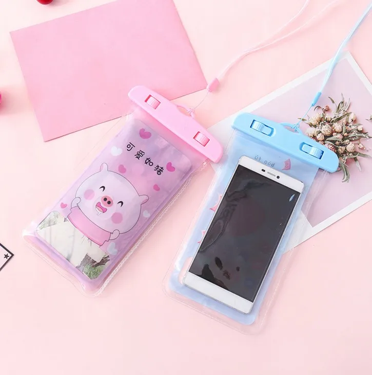 1 шт. Kawaii свинья животное водонепроницаемая сумка чехол с ремешком для наружного плавания или спорта на открытом воздухе канцелярские принадлежности