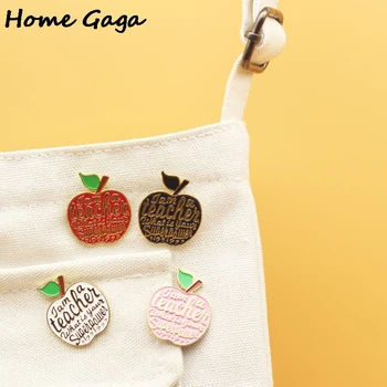 

Homegaga cartoon metal gift badge creative high-end enamel apple brooch shirt collar decoration jacket coat pin jewelry D2850