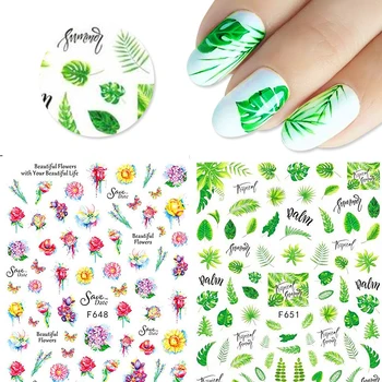 

1 Sheet Flower Series 3D Nail Sticker Lovely Transfer Sticker Decals DIY Design Decoration Nail Art Accessories