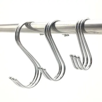

S Hook Stainless Steel Hook Barbecue Hook Hanging Sausage Hanging Turkey Hanging Roast Duck Meat Tool Home --M25