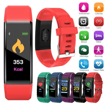 

Waterproof Health Bracelet Heart Rate Blood Pressure Pedometer Activity Sleep Monitor Smart Band Fitness Tracker Wristband