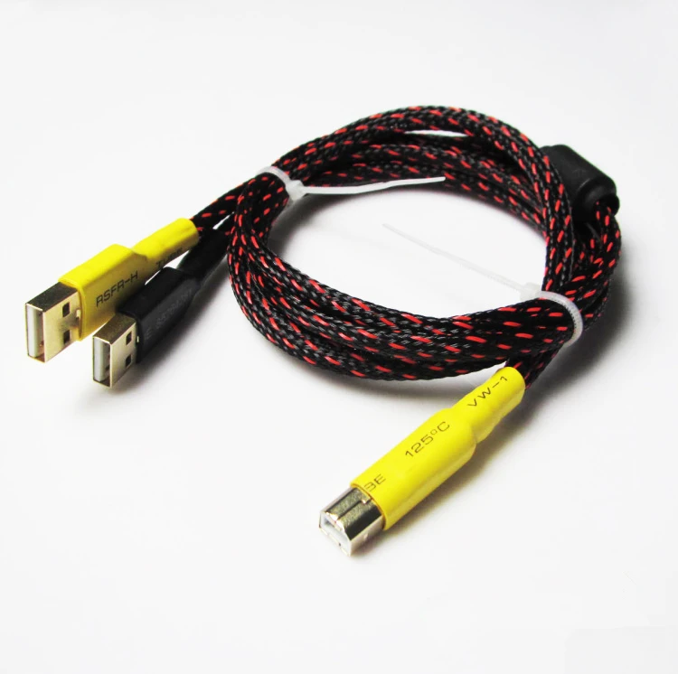 Aficionado USB отдельный USB кабель двойной A порт в B порт независимый источник питания OCC посеребренный провод чистый ручной специальный