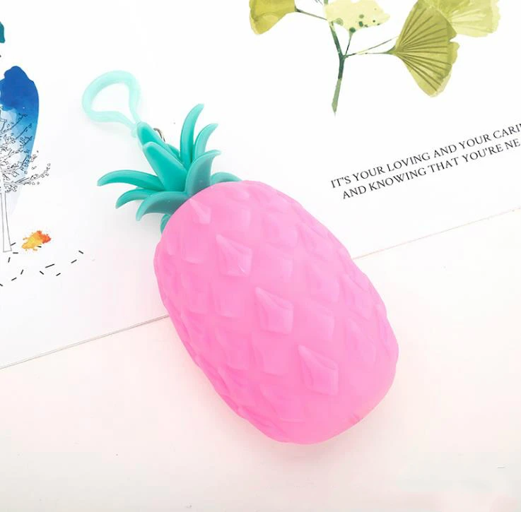 Silicone Coin Purse Practical Pineapple Shape Women Girl Portable Small Wallet 