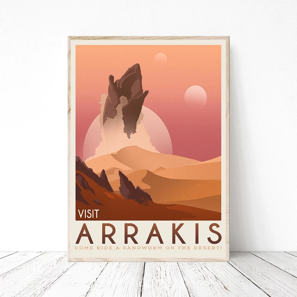 Постер Arrakis на холсте в стиле ретро настенная живопись научная классика