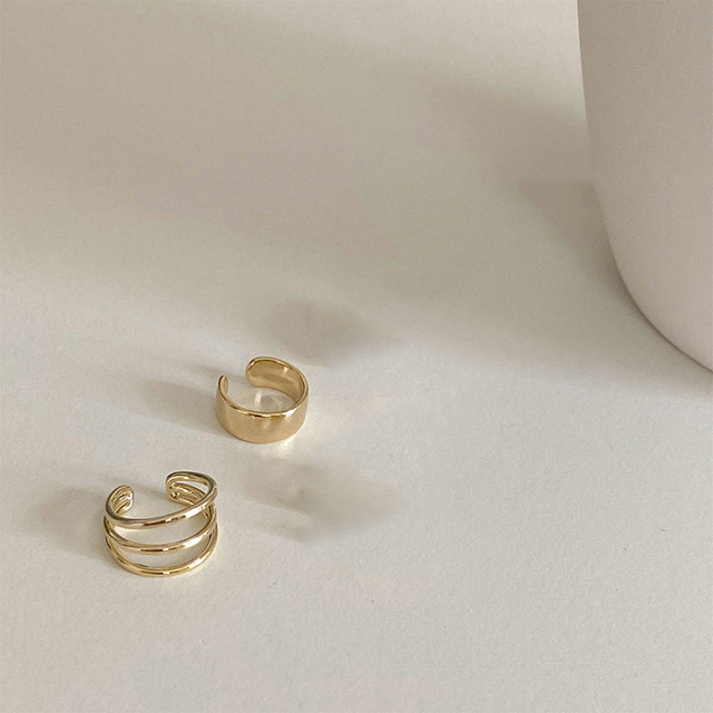 Fashion Gold Star Leaves Non-Piercing Ear Clip Earrings For Women Simple Fake Cartilage Ear Cuff Jewelry Clip Accessories