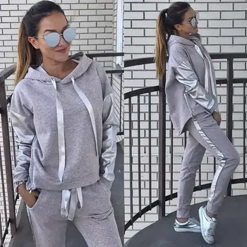 

Casual Tracksuit Women Autumn Set 2019 new Two Piece Set Long Sleeve Hoodies Pullover Pants Set SportwearTracksuits Outfit