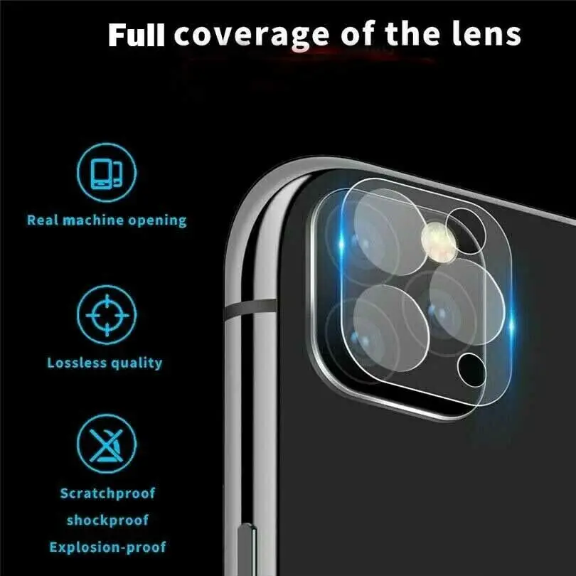 Защита объектива камеры для iphone 11 Pro Max металлическое кольцо Крышка+ закаленное стекло Великобритания