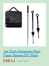 DIY Clock Mechanism Parts Classic Hanging Black Quartz Watch Wall Clock Movement Quartz repair Movement with clock needles