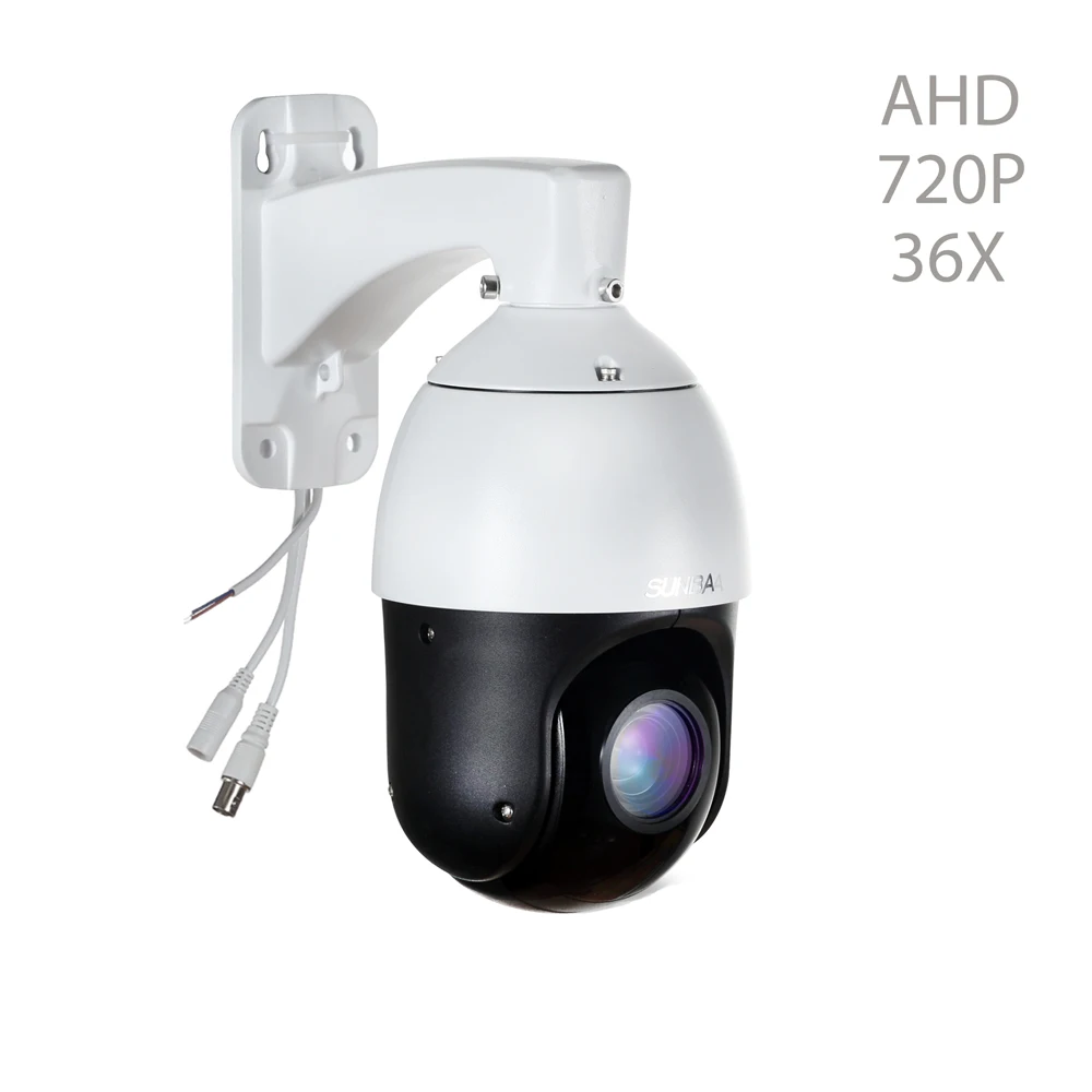 

SUNBA CCTV PTZ Camera Analog Outdoor Security Dome AHD 720P High Speed, 36X Optical Zoom, 100m Night Vision, RS485 Control