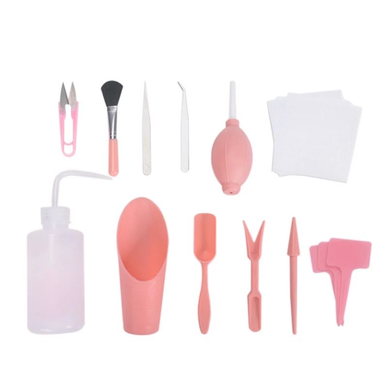 

Gardening Tool Set Transplanter Puncher Shovel Seedling Bucket Succulent Potted Garden Portable Cleaning Brush885