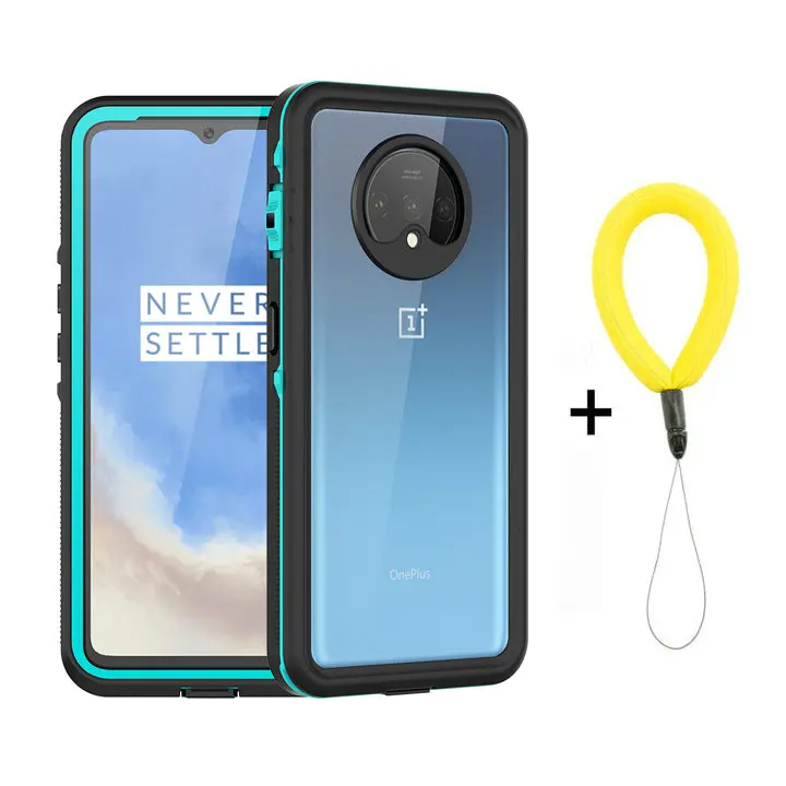 Blue with Strap IP68 1+ 7 T водонепроницаемый чехол для Oneplus 7 T чехол One Plus 7 T T7 7 T водостойкий Чехол для дайвинга спортивный 360 Защита Oneplus7T Funda - Цвет: Blue with Strap