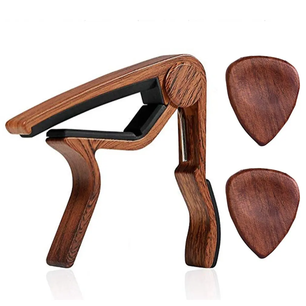 

New Wood Grain Guitar Capo with Perfect Silicon Cushion for Guitar Ukulele Tuning Musical Instrument Accessories Guitar Clip