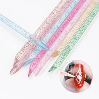 100Pcs Reusable Crystal Stick Double End Nail Art Cuticle Pusher Cuticle Remover Tool Pedicure Care Nails Manicures Dotting Tool 1