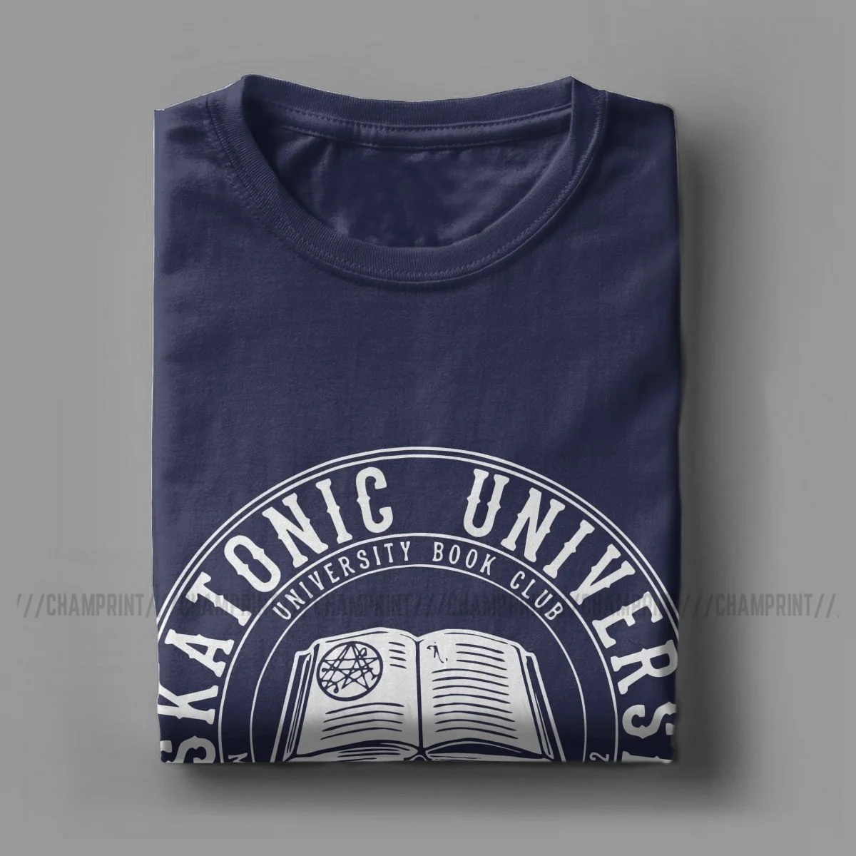 Men's T-Shirt Miskatonic University Book Club Awesome Cotton Tees Short Sleeve Cthulhu Lovecraft T Shirt O Neck Clothing Adult