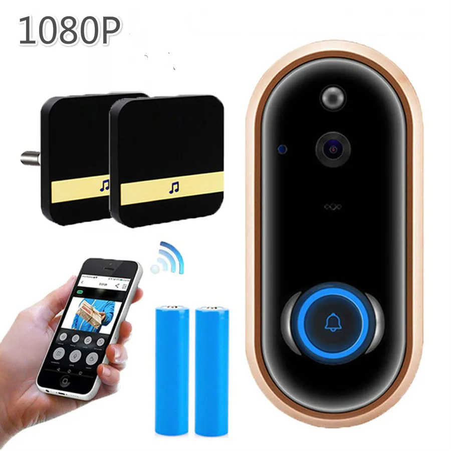 Us 36 9 50 Off 1080p Smart Wifi Doorbell Intercom Video Ring Door Bell With Camera Ir Entry Door Alert Wireless Security Chime Door Cam Alarm In