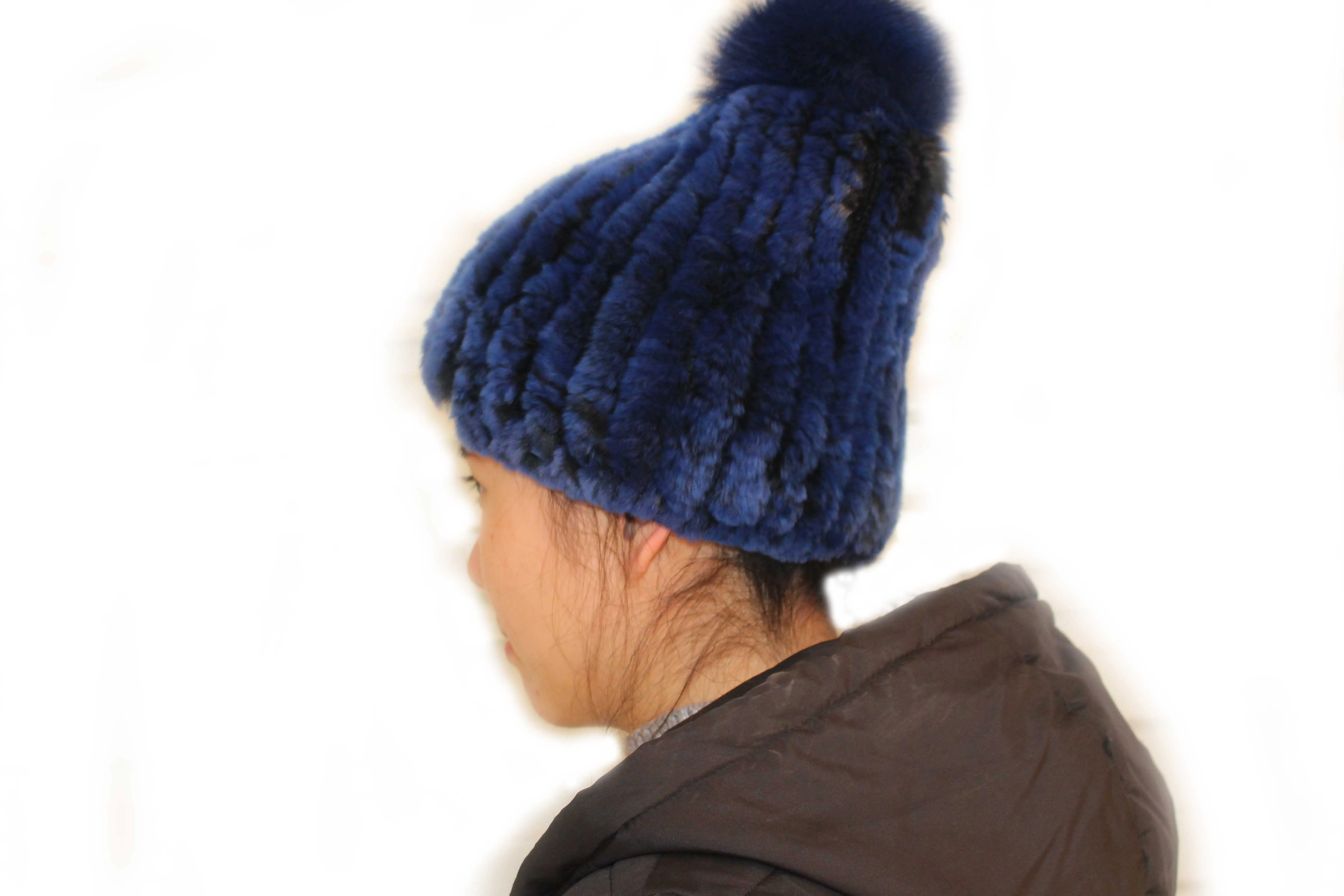 LinhaoshengyueFur hat, шапка из кроличьего меха, модная женская меховая шапка, Зимняя женская шапка, женская