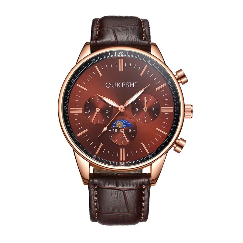 

2020 men's simple fashion fully automatic waterproof three eye CD pattern men's Watch