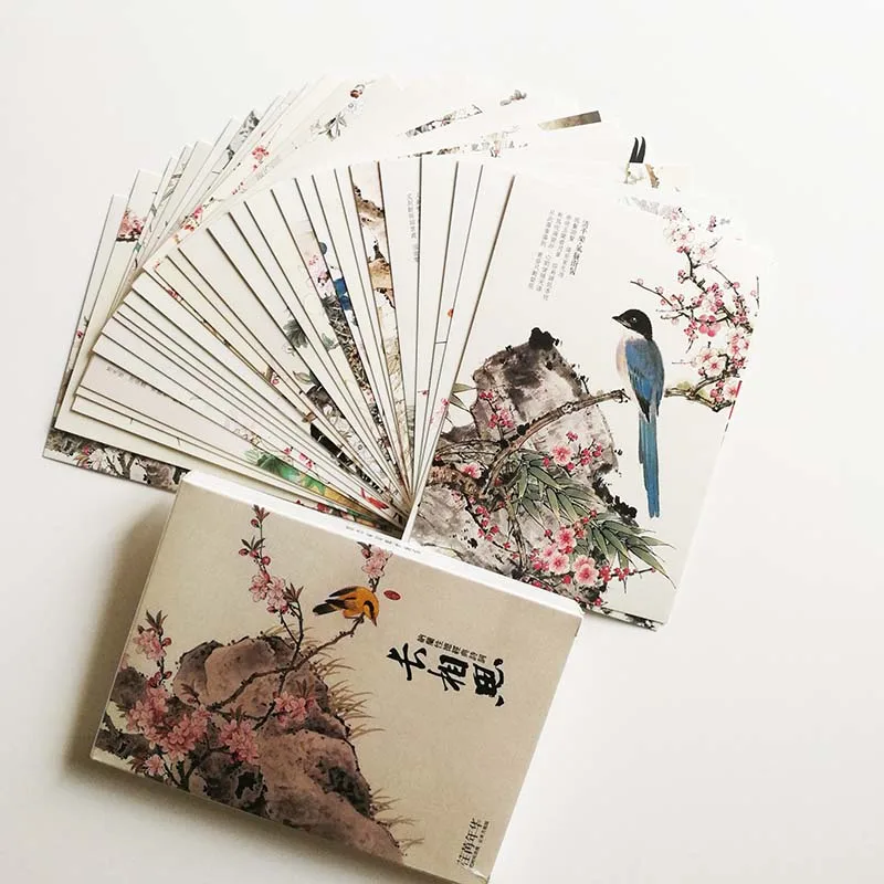 Mejor Compra 30 unids/set flor china y pintura con Nalan Xingde es Ci poesía tarjetas postales rZKe019Ny