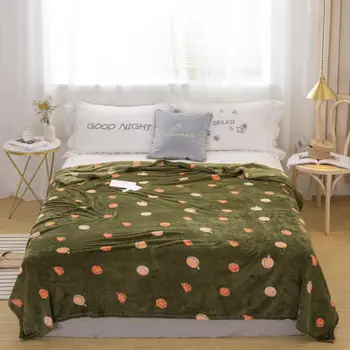 

50Fruit bedspread blanket 200x230cm High Density Super Soft Flannel Blanket to on for the sofa/Bed/Car Portable Plaids