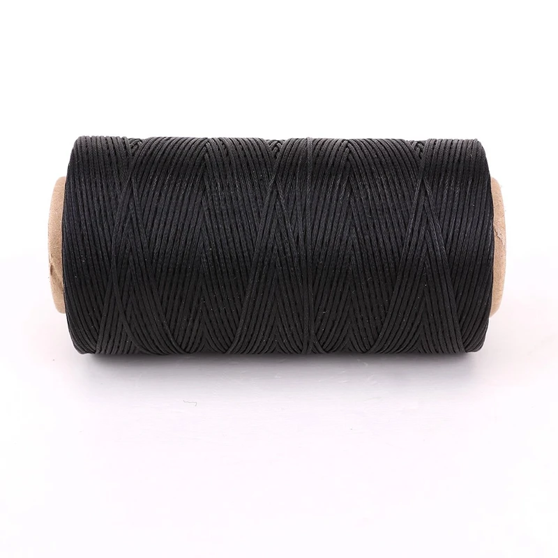 Flat wax wire coil 260M leather leather DIY DIY black