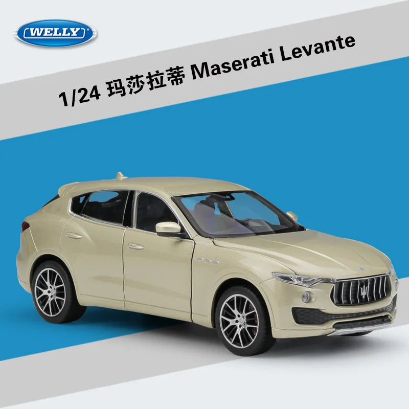 lego car sets WELLY 1:24 Scale Diecast Alloy Model Car Toys For Maserati Levante SUV Metal Classic Car Toy For Children Gift with Original Box diecast model cars Diecasts & Toy Vehicles
