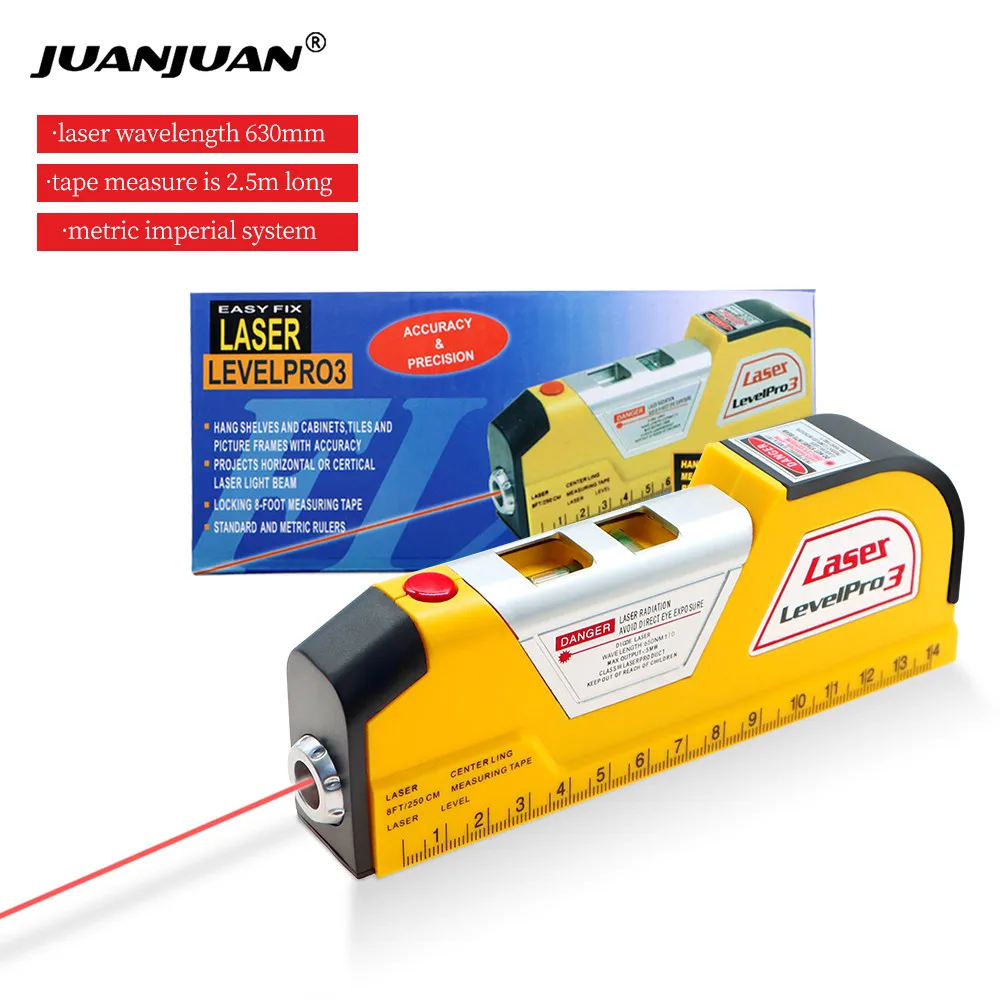 Multipurpose Infrared Laser Level Horizon Vertical Measure Tape Horizontal Ruler