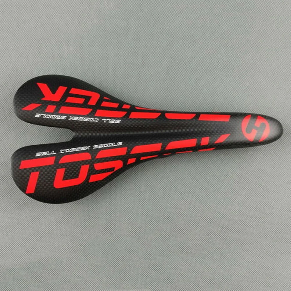 Тонкое мастерство TOSEEK MTB седло для горного велосипеда из углеродного волокна для езды на велосипеде, шоссейное Велосипедное Сиденье 135 мм твердое и прочное
