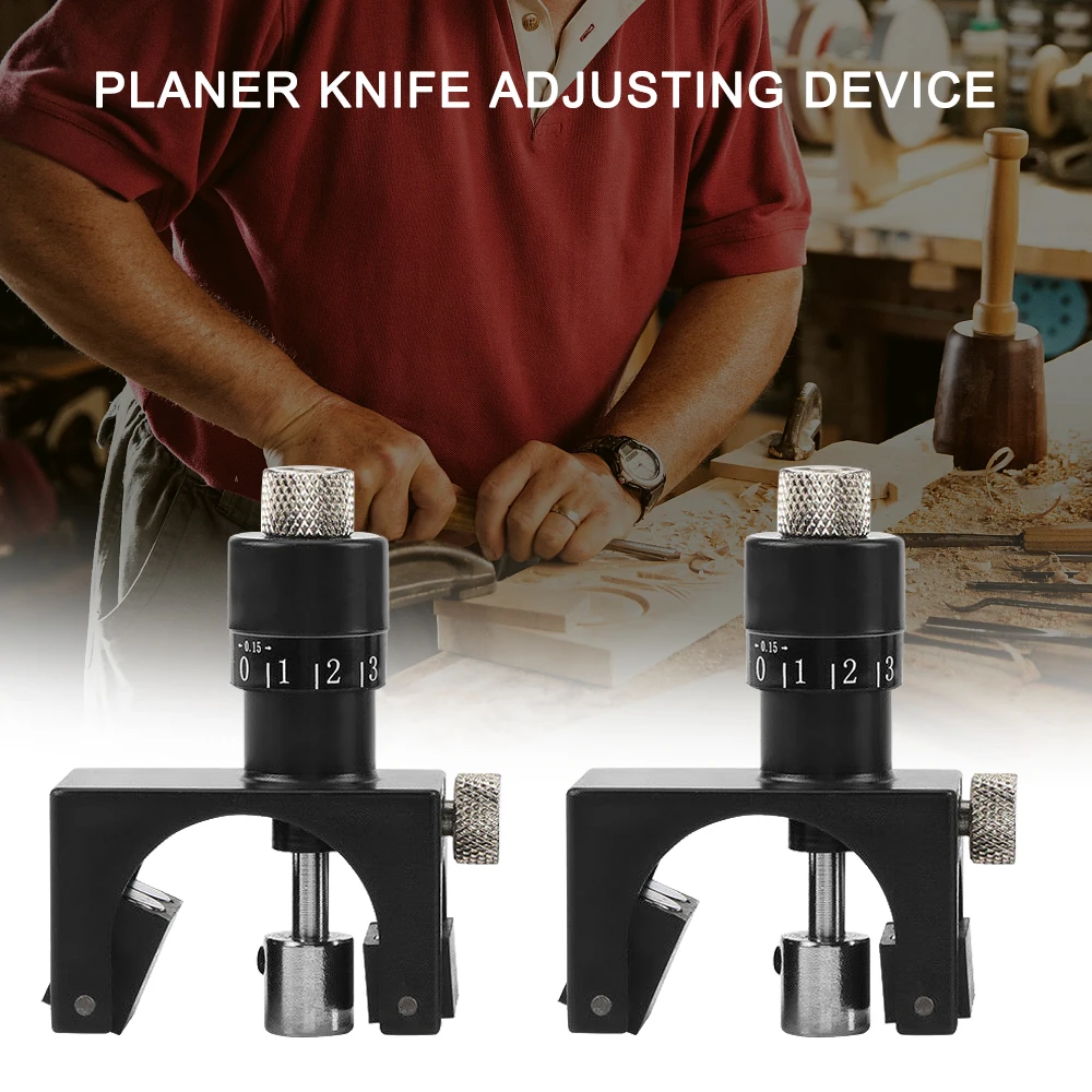 

2pcs Woodworking Tools Adjustable Planer Blade Cutter Calibrator Setting Jig Gauge Woodworking Planer Knife Device Wood Trimmer