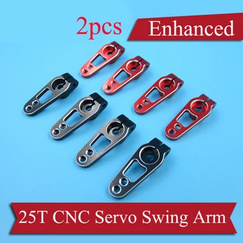 

2PCS Enhanced Single Servo Swing Arm 25T CNC Metal Steering Gear Rocker Arms Length 31mm DIY Accessories for Futaba MG995 MG996