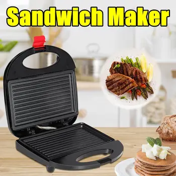 

Electric Sandwich Maker Grill Panini Non-Stick Pan Waffle Toaster Cake Breakfast Machine Barbecue Steak Frying Oven EU Plug 750W