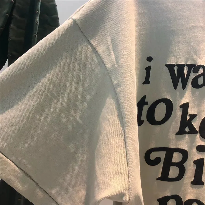Высокие уличные футболки Kanye West осенне зимние с 3D принтом в виде Святого Духа CPFM