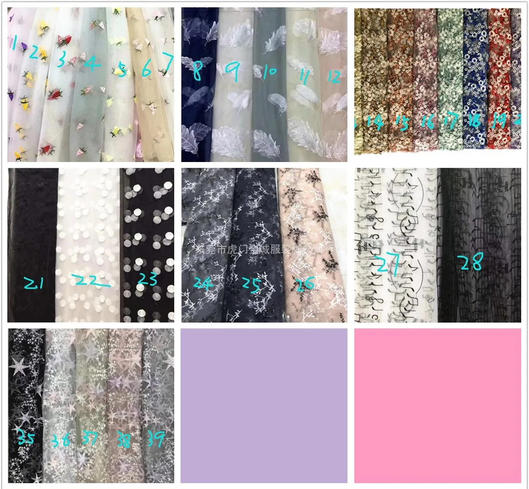 Одежда швейная органза ткань для платья, занавеска Бабочка печать ткань, Diy 3D шифоновое с цветочным кружевом, свадебное платье ткань двора