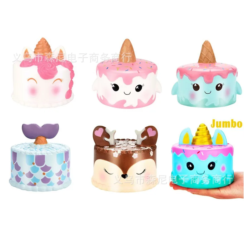 

Cross Border for Squishy New Products Pu Memory Foam Antlers Cake Unicorn Relaxation Vent Toy Squeezing Gadget for Fun