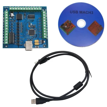 

CNC MACH3 USB 4 Axis 100KHz USBCNC Smooth Stepper Motion Controller Card Breakout Board for CNC Engraving 12-24V