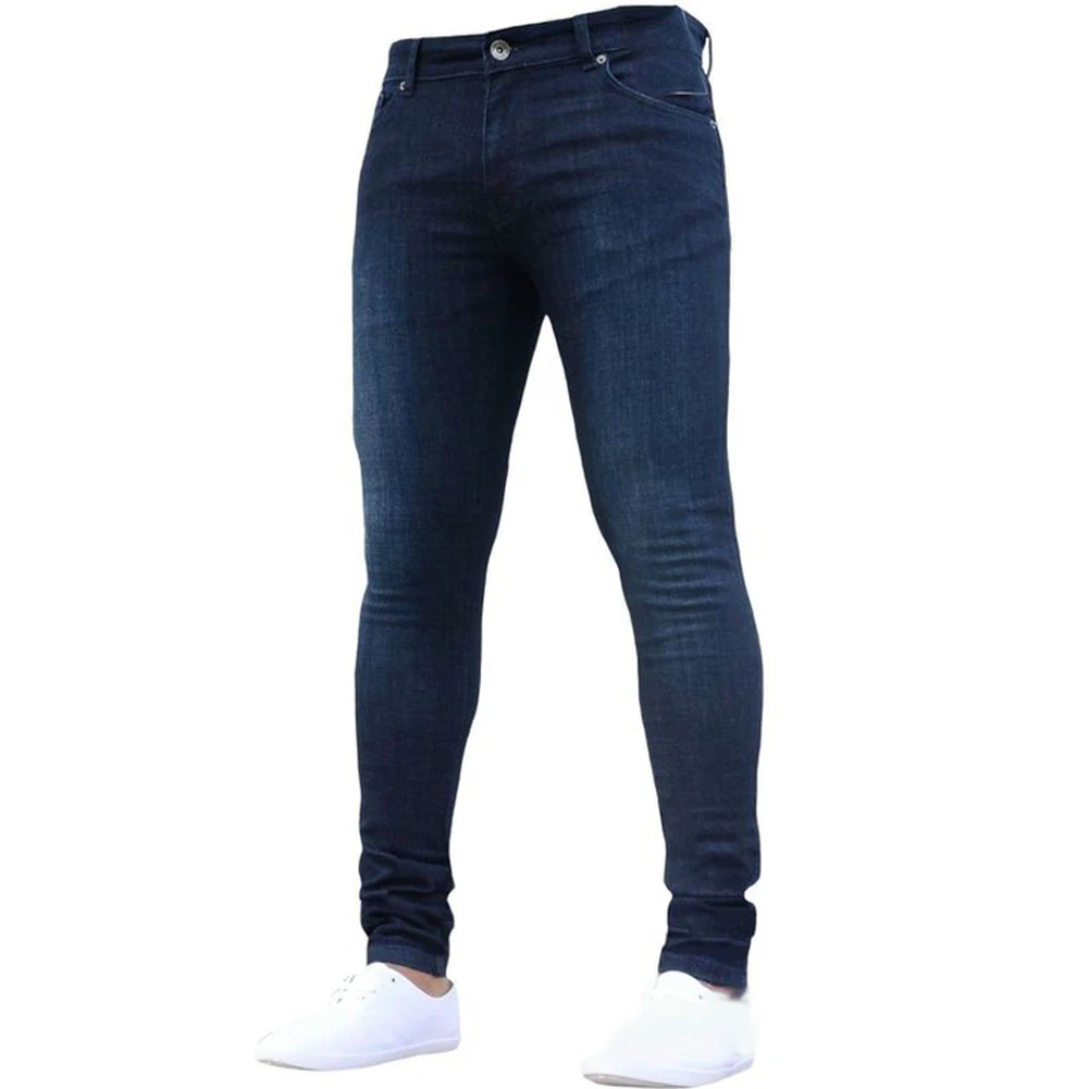 Hot Mens Skinny Jeans 2019 Super Skinny Jeans Men Non Ripped Stretch Denim Pants Elastic Waist Big Size European Long Trousers Hot Mens Skinny Jeans 2019 Super Skinny Jeans Men Non Ripped Stretch Denim Pants Elastic Waist Big Size European Long Trousers